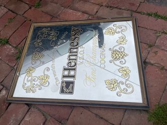Hennessy liquor bar mirror