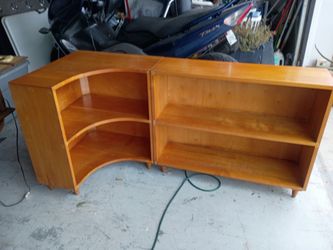 Solid wood books shelf clear