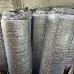 2mm White EPE Foam Silver Underlay intended for laminate or wood flooring.