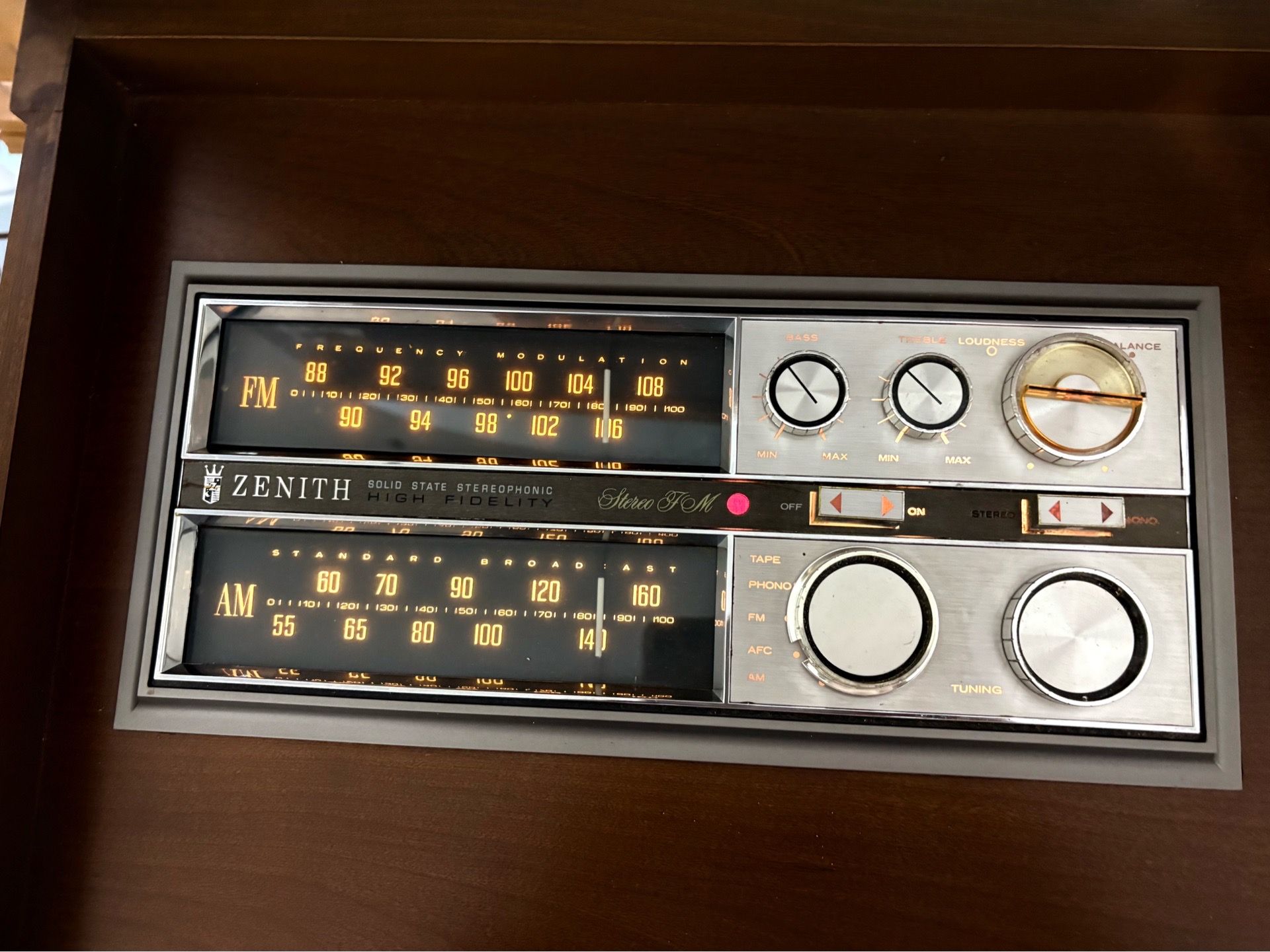 Zenith record player console