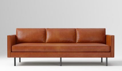 West Elm Axel Leather Sofa 88" – Nut Saddle