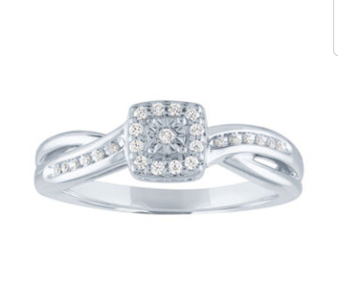 White diamond promise ring