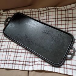Pre-Griswold #7 Vintage Cast Iron Long Griddle