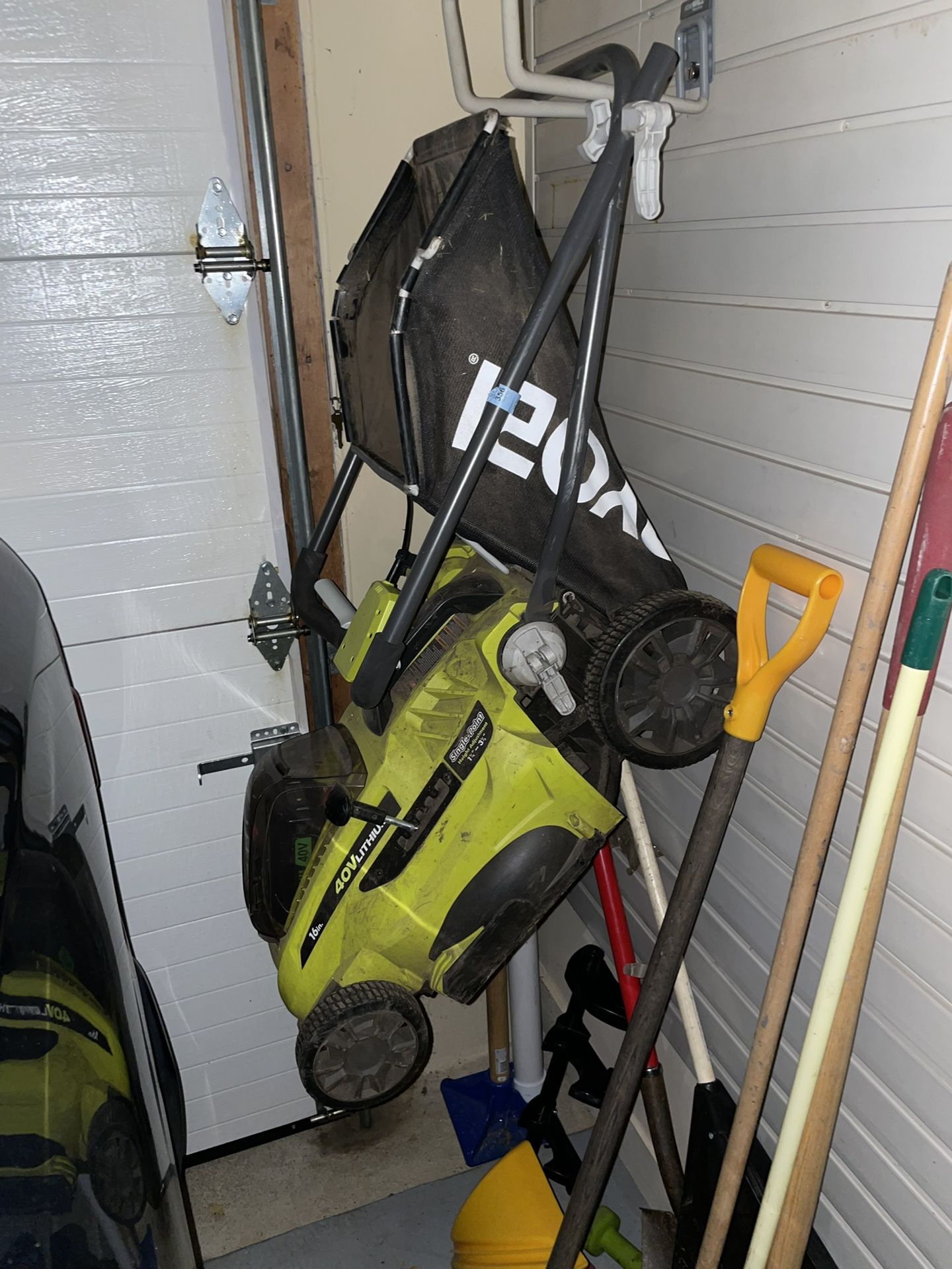 Ryobi Electric Lawnmower With 3 40V Batteries