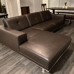 Top Grain Leather Sectional 