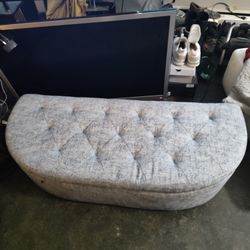 Grey Ottoman WITH STORAGE 