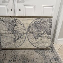 World Map Canvas Picture 