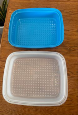 $22 - Gently used/new condition Large Tupperware Season-Serve.  Marinade container for even, mess-free marinating! Ideal for marinating, flouring, bre