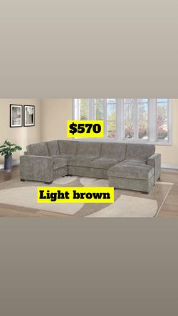 Brand new in box sectionals comes in light brown and black
