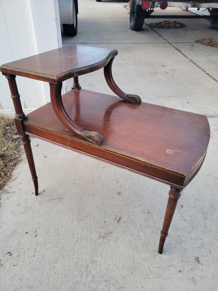 Vintage Wood Side Table