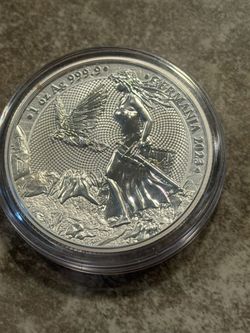 2023 Germania 1 Oz .9999 Silver Round 5 Mark BU With Certificate
