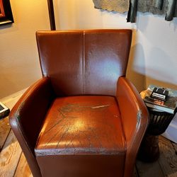 Free Kasala Bonded Leather Chair And Ottoman