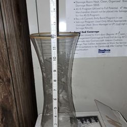 This elegant piece is a vintage Cambridge Glass Company etched crystal vase