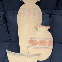 CURTIS C JERE Southwestern Native American Vase Pot Pottery Wall Art Sculpture