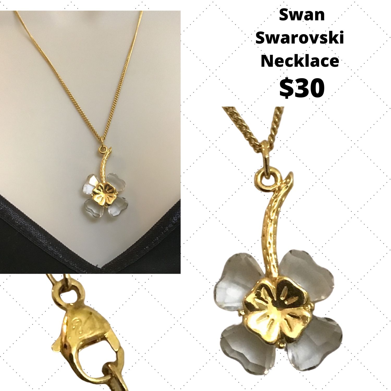 Swan Swarovski necklace