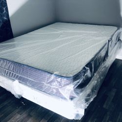 Queen Size 11”Thick with Box Spring Delivery 🚚 Available 