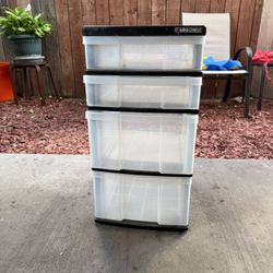 4 Drawer Plastic Storage