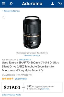 Tamron 70-300mm f/4-5.6 SP Di VC