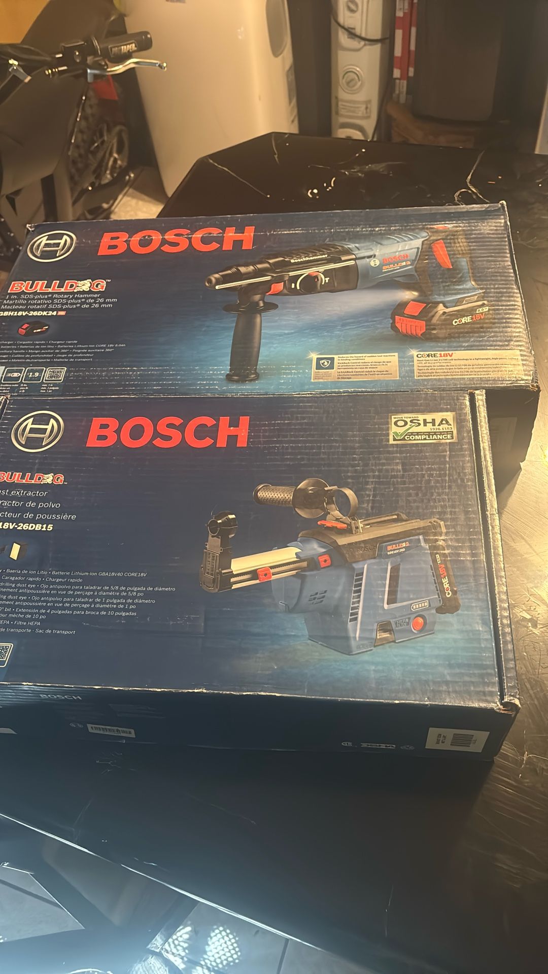bosch bulldog and dust extractor