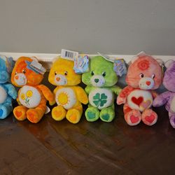 The Care Bears Collection Special Edition Series 1 Tie Dye Bears. All Bears in Series 1 (6 bears)