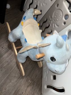 Labebe Plush Unicorn Rocking Horse