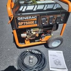 Generac - GP7500E (electric start) & accessories - wind storms power outage support