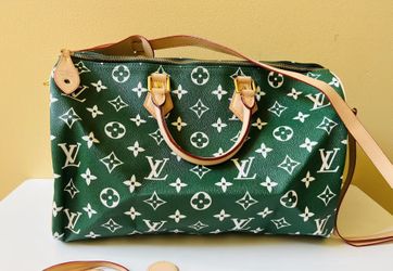 Louis Vuitton Speedy 40 With Green Monogram Soft Leather