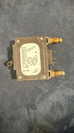 Airpax LELK1-1REC4-30326-15 / 101600 Breaker 15 Amp Bullet Style, New