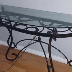 Sofa Table W/ Glass Top