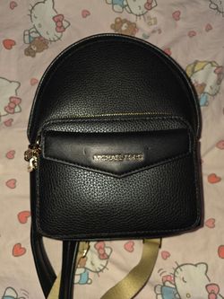 Michael Kors mini backpack (black and gold)