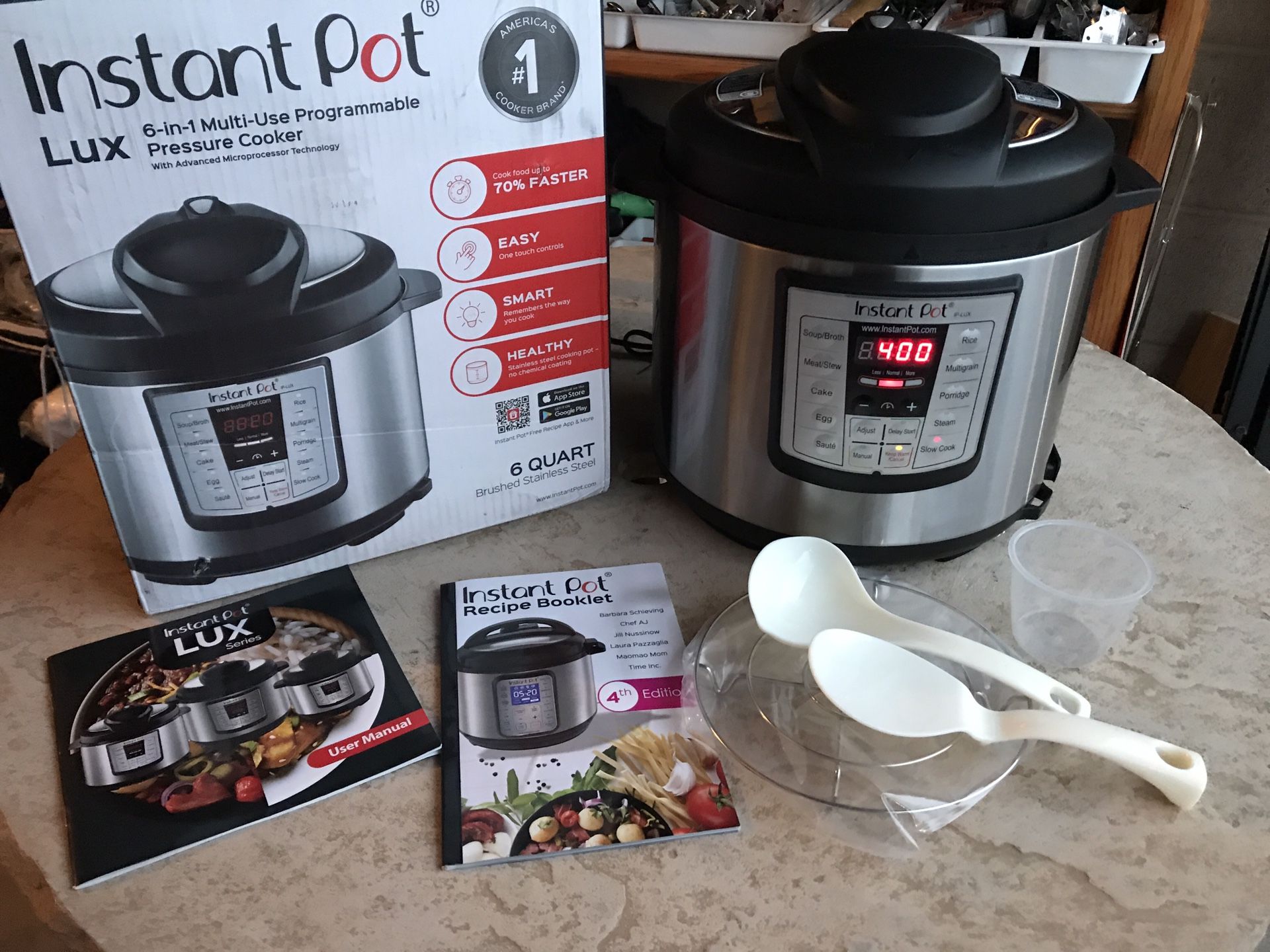 NEW Instant Pot LUX60 V3 6 Qt 6-in-1 Multi-Use Programmable Pressure Cooker, Slow Cooker, Rice Cooker, Saute, Steamer, and Warmer