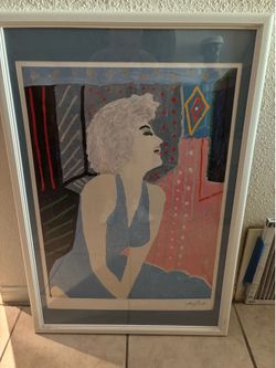 MARILYN MONROE LITHOGRAPH by TONY CURTIS
