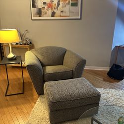 Room & Board Luxe Arm Chair & Ottoman