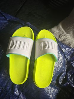 Nike Slide Sandals Neon Yellow