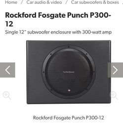 Rocksford Fosgate All In One Subwoofer 