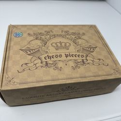 AMEROUS Chess Pieces Only, Wooden Hand Carved Tournament Chessmen with 4.12" Inches King, 2 Storage Bags for Chess Board Game, Replacement of Missing 