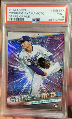 PSA 9 YOSINOBU YAMAMOTO 2024 TOPPS STARS OF MLB RC