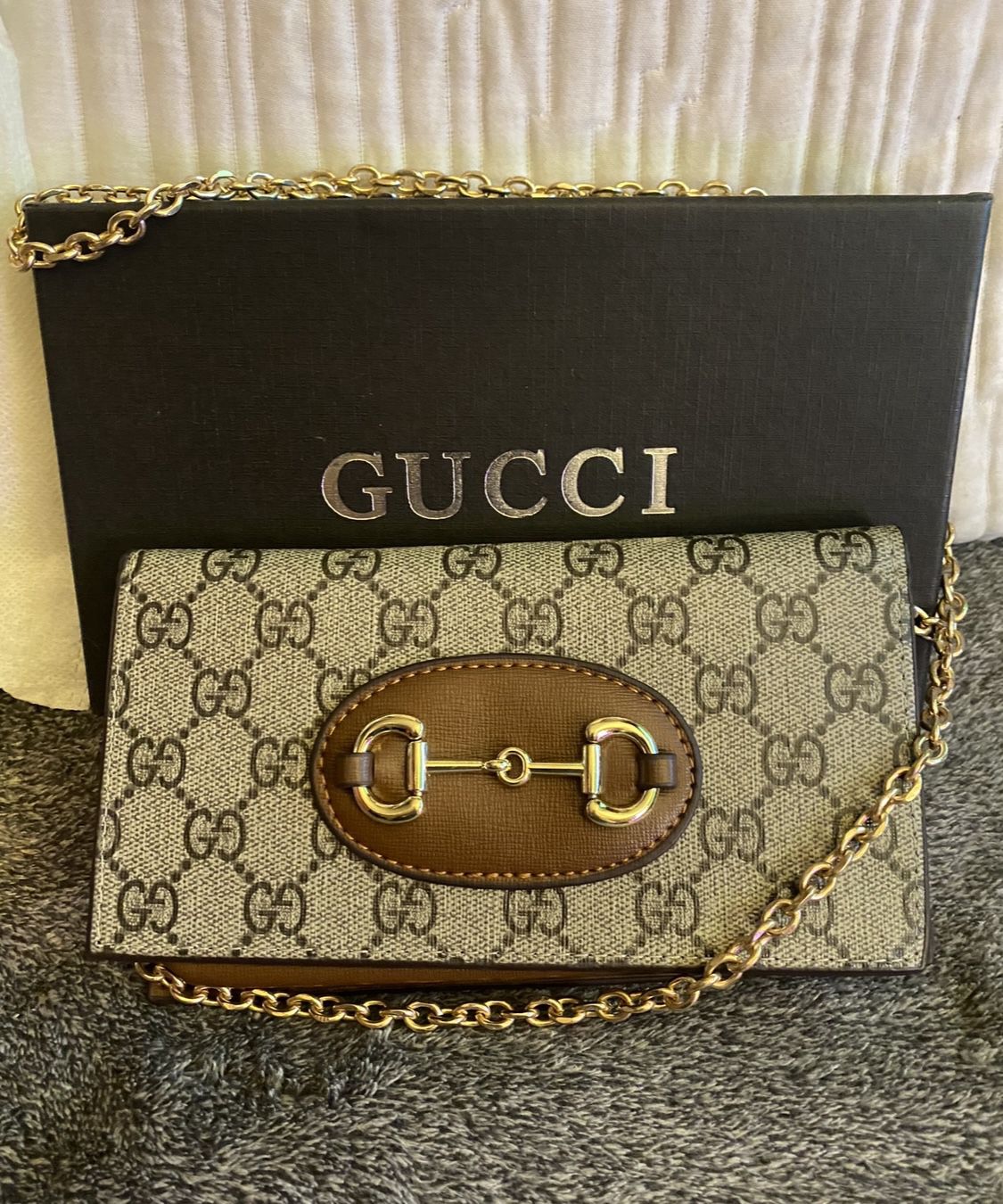 Gucci Horsebit 1955 Wallet with Chain. 