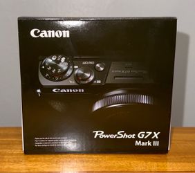 Canon PowerShot G7 X Mark III Black Digital Camera 20.1MP 4K - New Unopened