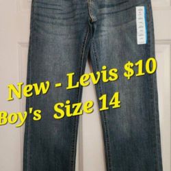 New  - Levi Jean's $10.  Youth Size 14 Regular