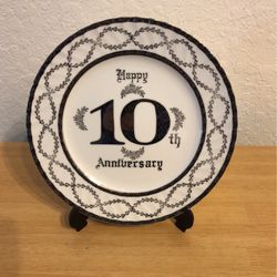 Silver 10th Anniversary Plate