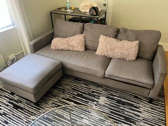 Gray 3-Seater Sofa with Reversible Chaise – Good Condition