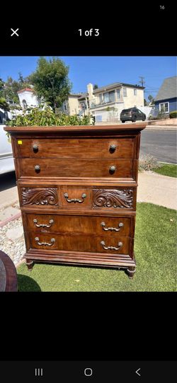 dark wood vintage dresser