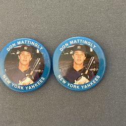 Don Mattingly 1984 Fun Foods Rookie SP Pins