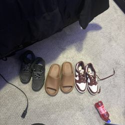 Jordan 3, Nike Dunks, And Yeezy Slides Old Messed Up A Lilttle, Worn A Couple Times 