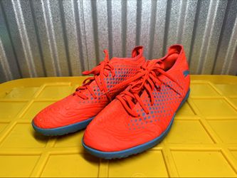 Puma Future Turf Soccer Shoes Orange Blue Mens US 11.5 Used
