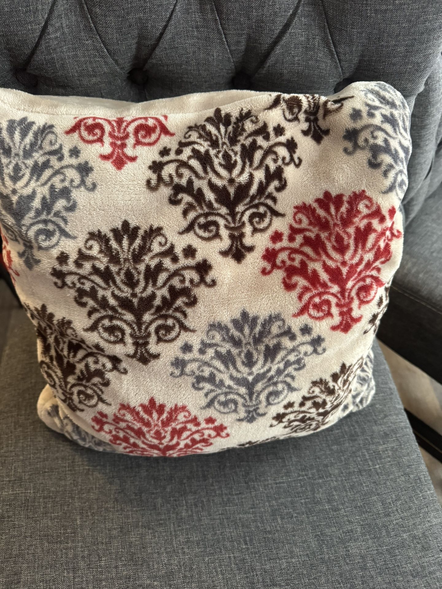 Decorative Throw Pillow And Matching Curtains