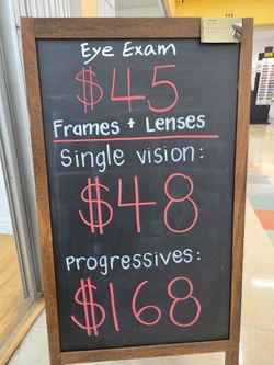 Eye glasses frame and lenses $48