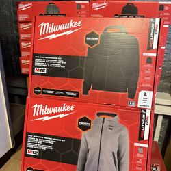 Milwaukee Man/Woman M/L/XL M12 12-Volt Lithium-Ion Cordless Gray/Black Heated Jacket Hoodie Kit