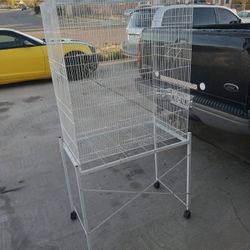 Two Piece Bird Cagy And Stand Only.